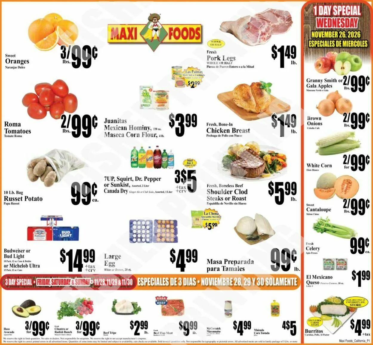 Weekly ad Maxi Foods Current weekly ad from November 26 to December 2 2025 - Page 1