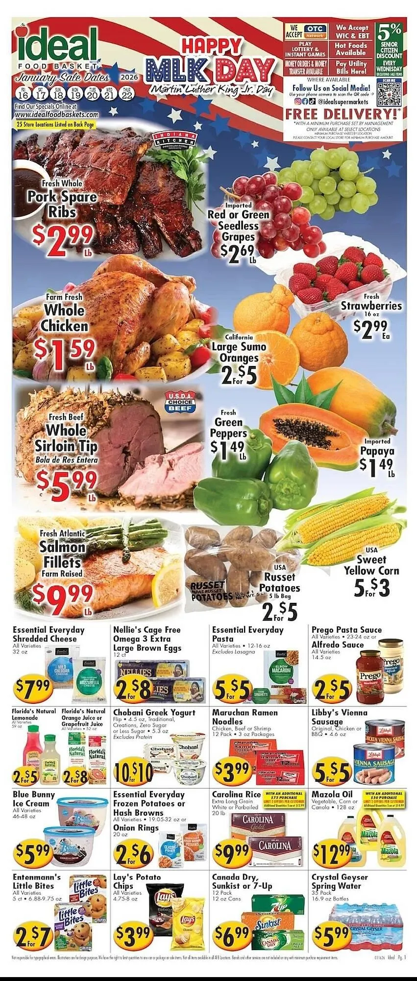 Weekly ad Ideal Food Basket circular from January 16 to January 22 2026 - Page 1