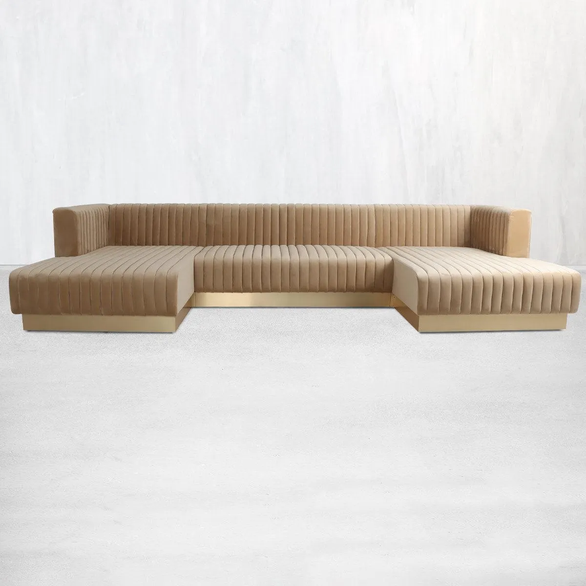 Monaco U Sectional in Velvet