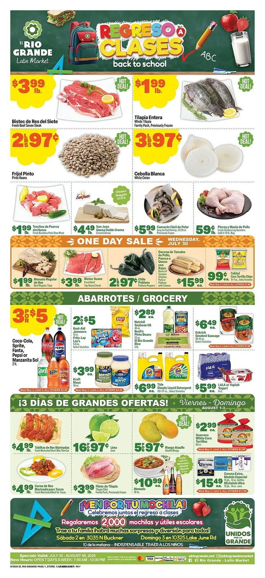 Weekly ad El Rio Grande Weekly Ad from July 30 to August 5 2025 - Page 1