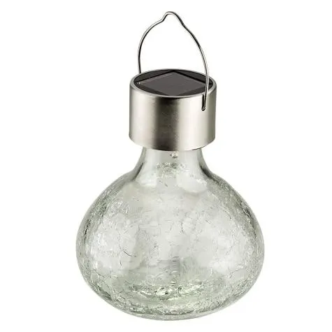 Outdoor Living Accents Solar Glass Teardrop LED Table Top Light