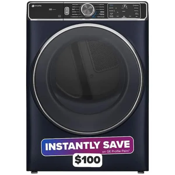 Profile 7.8 cu. ft. vented Electric Dryer in Sapphire Blue with Steam and Sanitize Cycle, ENERGY STAR