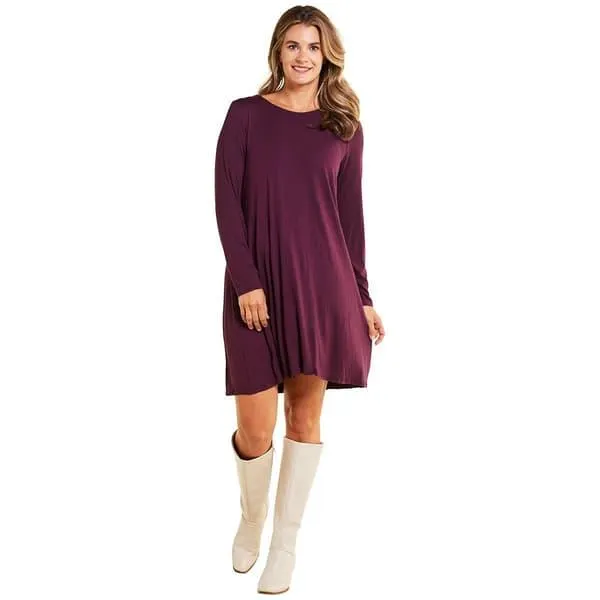 Womens Architect® Long Sleeve Solid Shift Dress