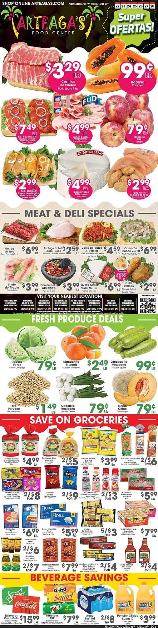 Weekly ad Arteagas Food Center weekly ad from April 22 to April 28 2026 - Page 1