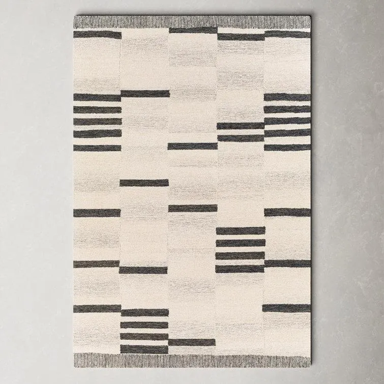 Uptown Hand Tufted Wool Cream/Black Rug