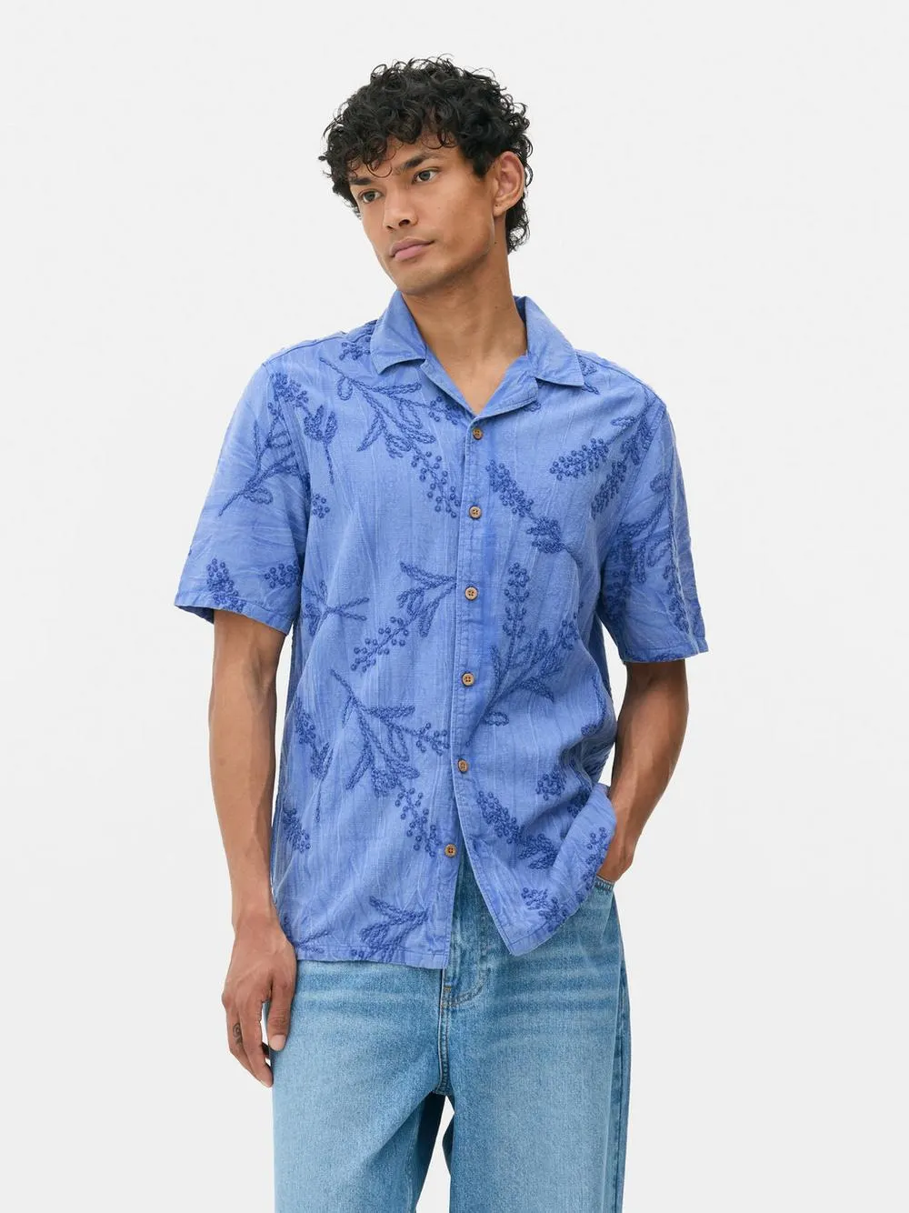 Embroidered Lavender Shirt