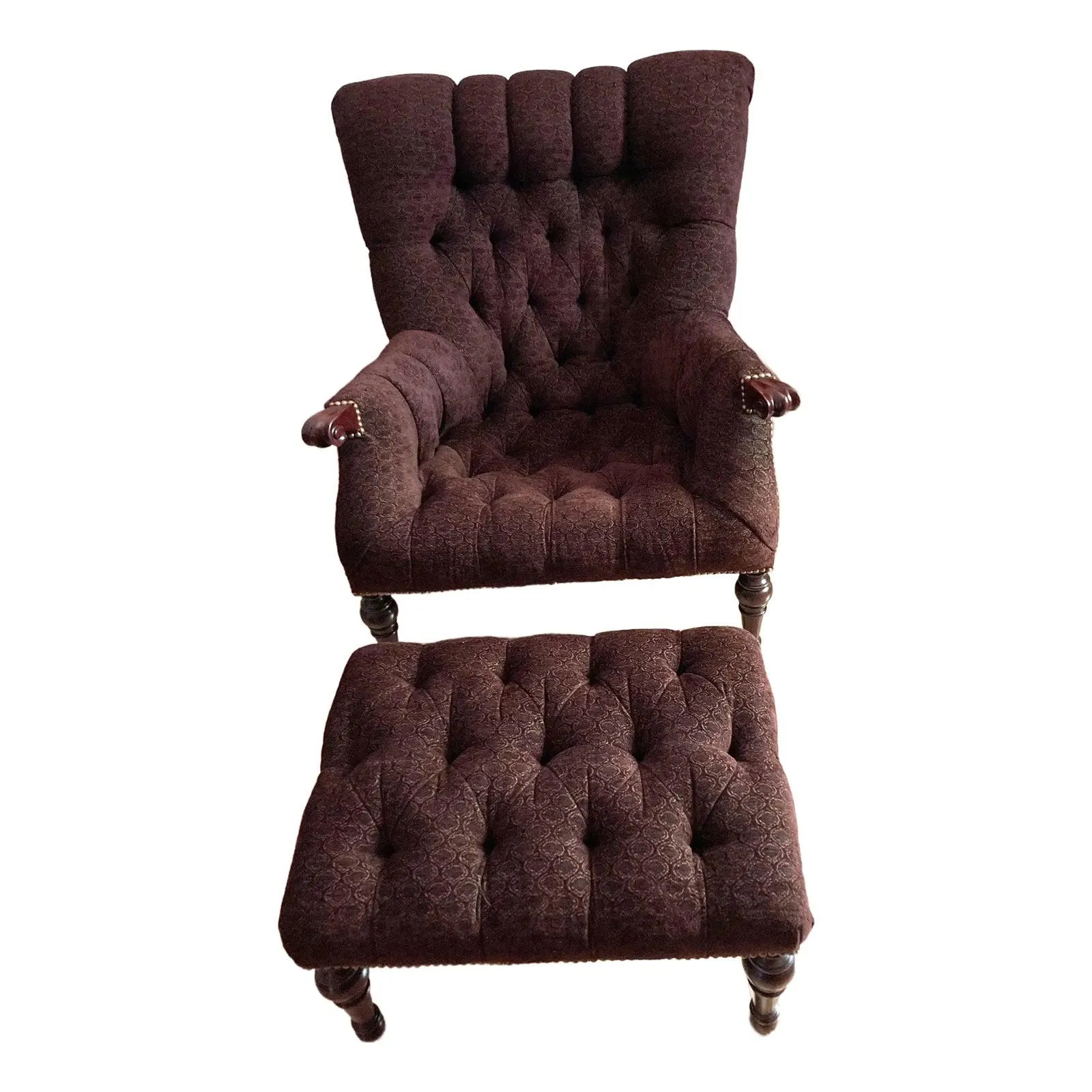 Stickley Leopard's Chair & Ottoman Set