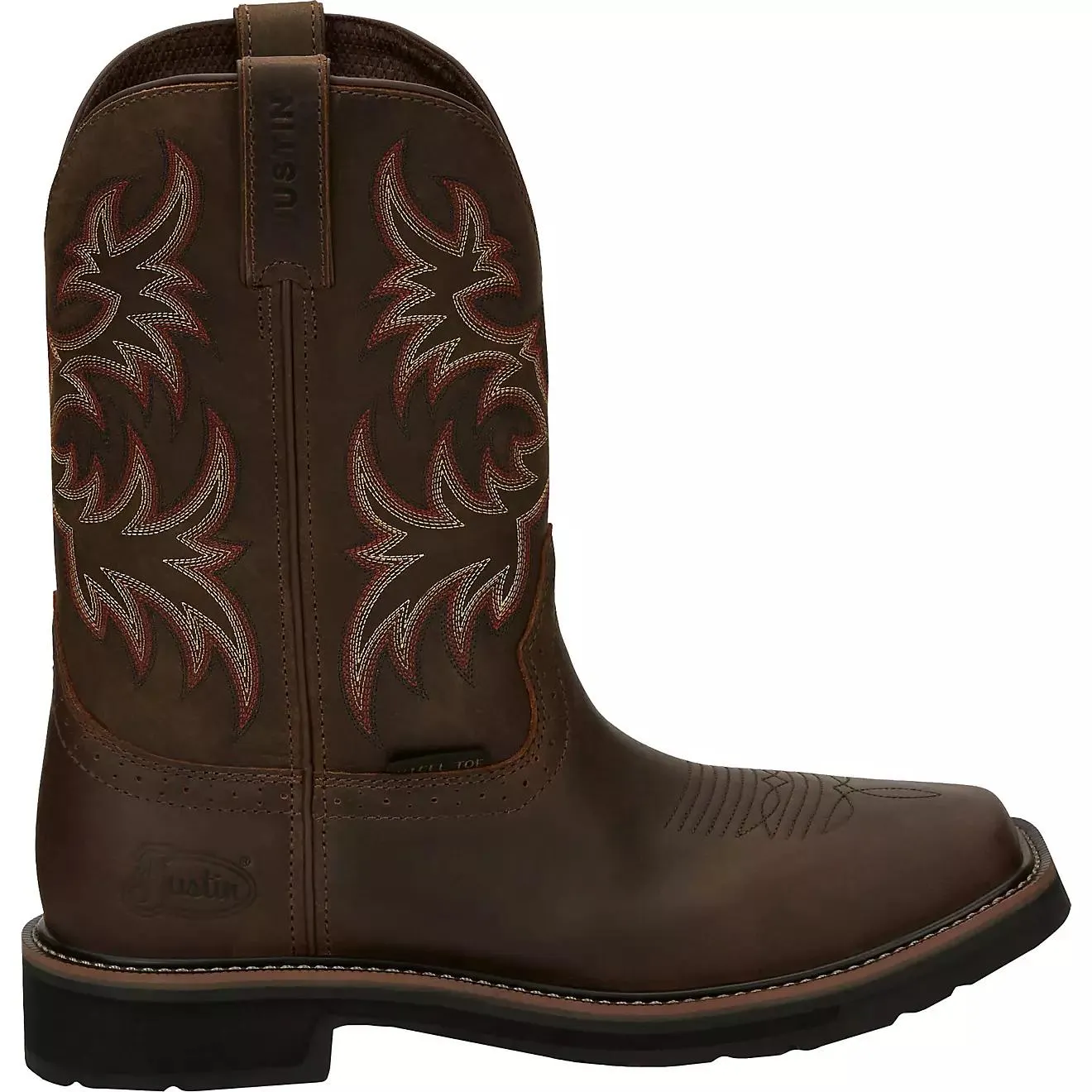 Justin Men's Stampede EH Steel Toe Leather Wellington Work Boots