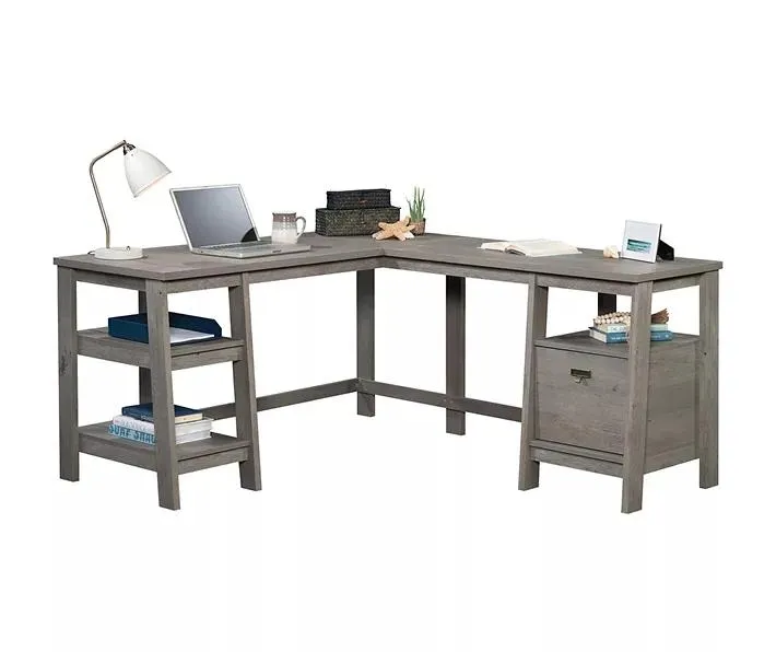 Trestle Mystic Oak L-Shaped Desk