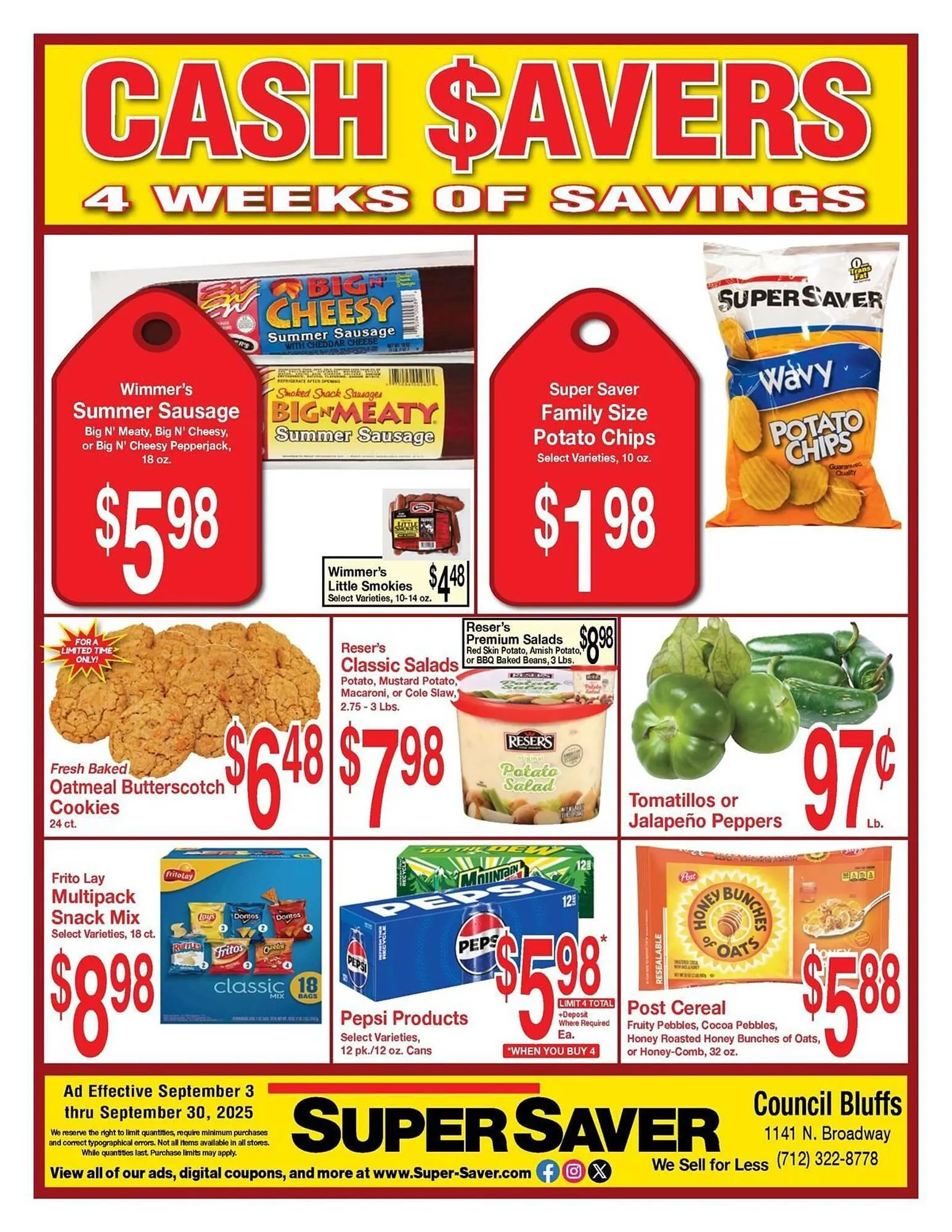 Weekly ad Super Saver weekly ad from September 3 to September 30 2025 - Page 1