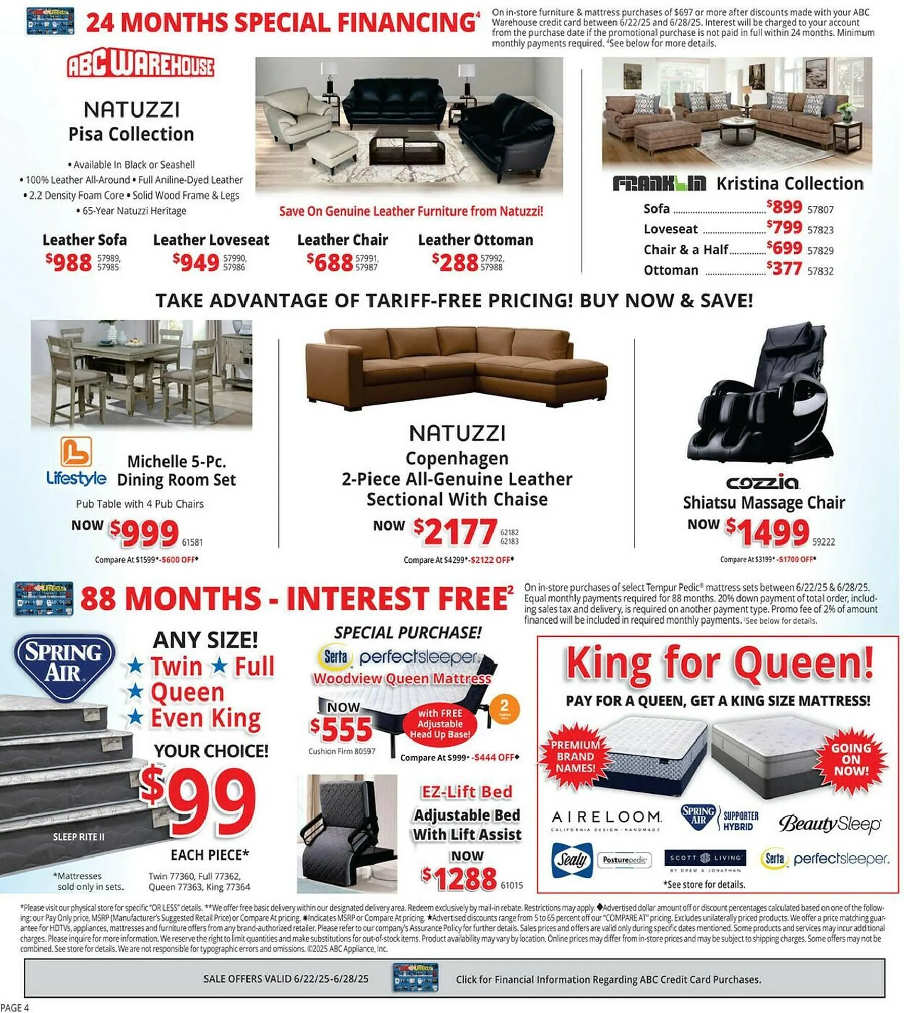 Weekly ad ABC Warehouse Weekly Ad from June 22 to June 28 2025 - Page 4