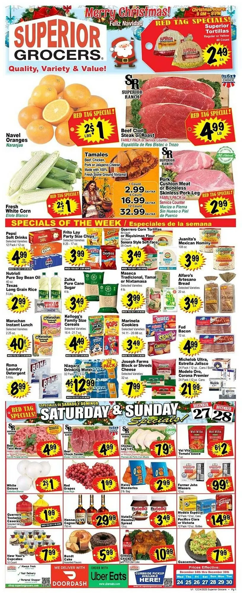 Weekly ad Superior Grocers weekly ad from December 24 to December 30 2025 - Page 1
