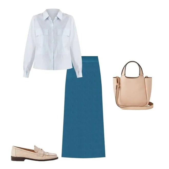 Striped Oversized Cropped Pocket Shirt