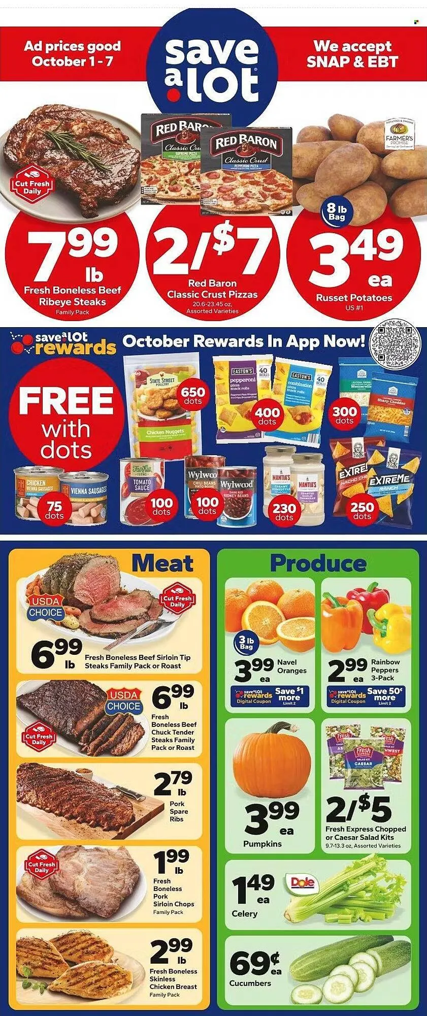 Weekly ad Save a Lot weekly ad from October 1 to October 7 2025 - Page 1