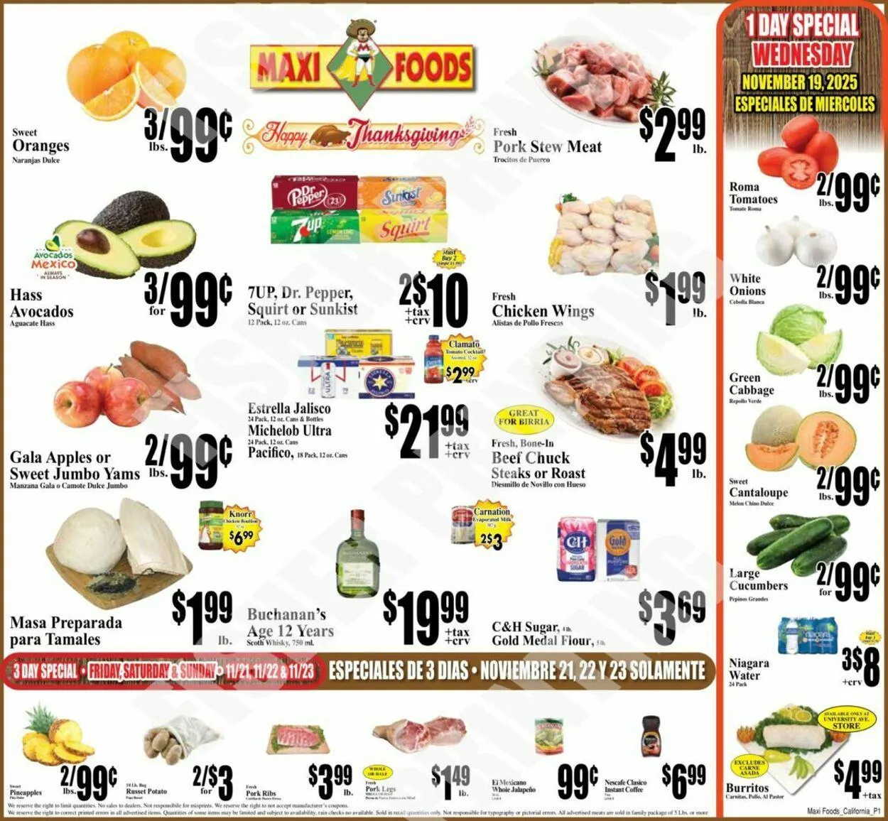 Weekly ad Maxi Foods Current weekly ad from November 19 to November 25 2025 - Page 1
