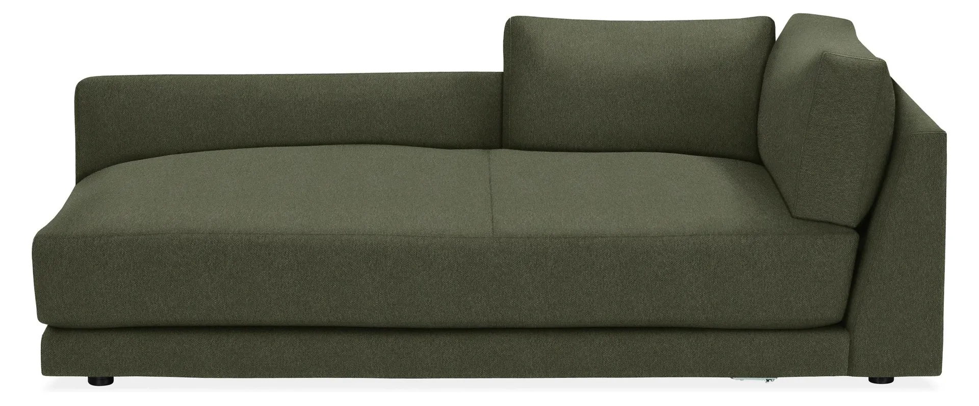 Clemens Deep 43" Left-Arm Chaise in Flint Olive