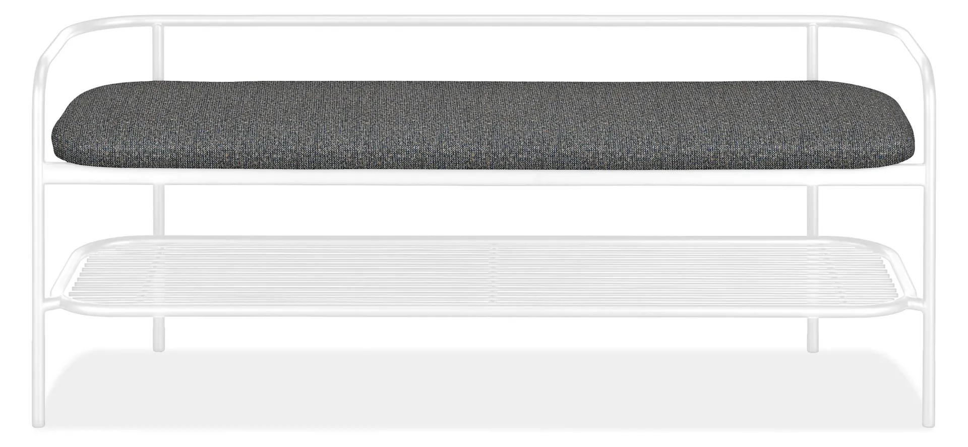 Ebers 54w 16d 23h Bench in Conley Navy with White Frame