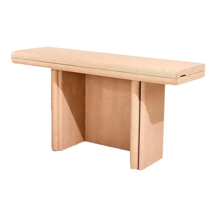 Convertible Grassclosth Console/Dining Table, 1970