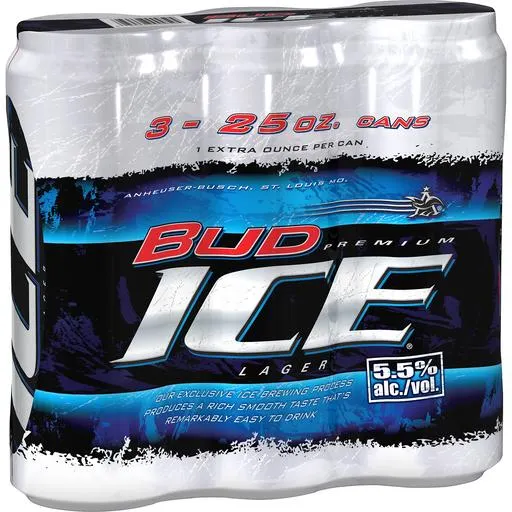 BUD ICE Beer, 3 Pack 25 fl. oz. Cans, 5.5% ABV