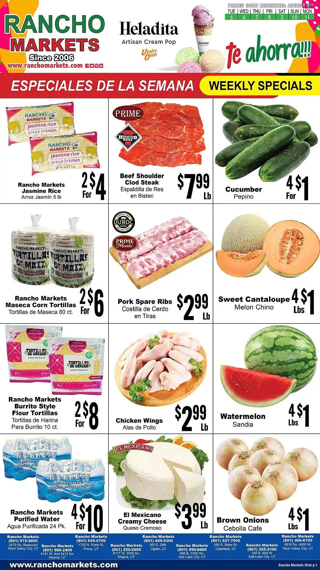 Rancho Markets Weekly Ad - 1