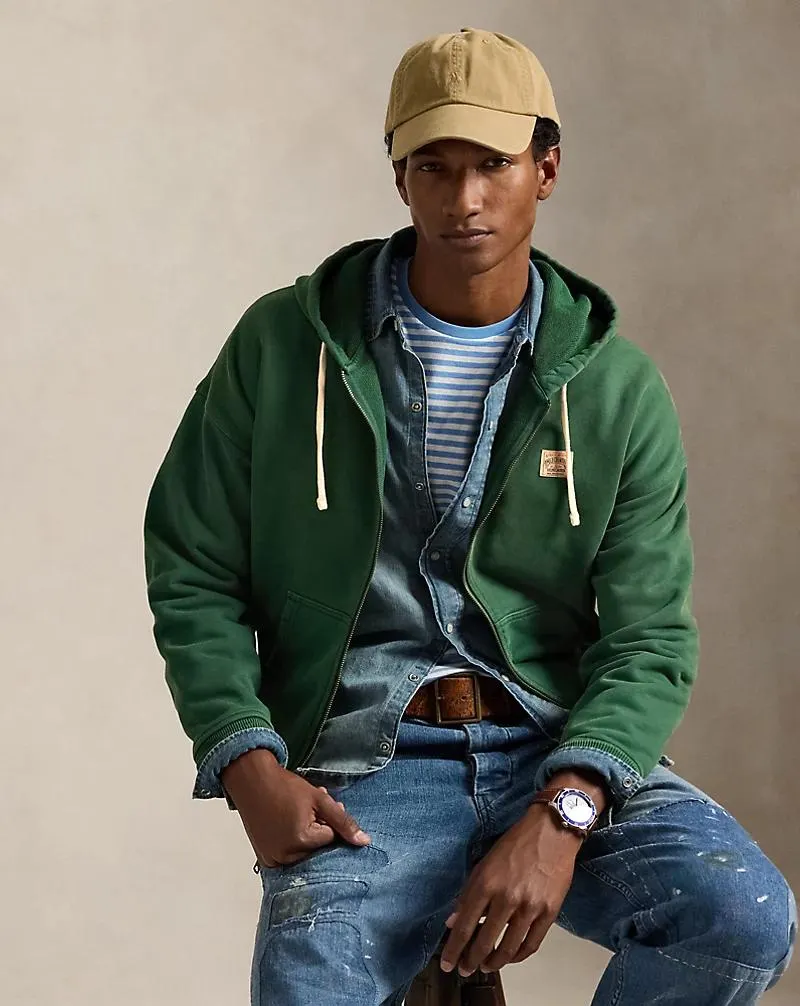 Relaxed Fit Loopback Fleece Hoodie