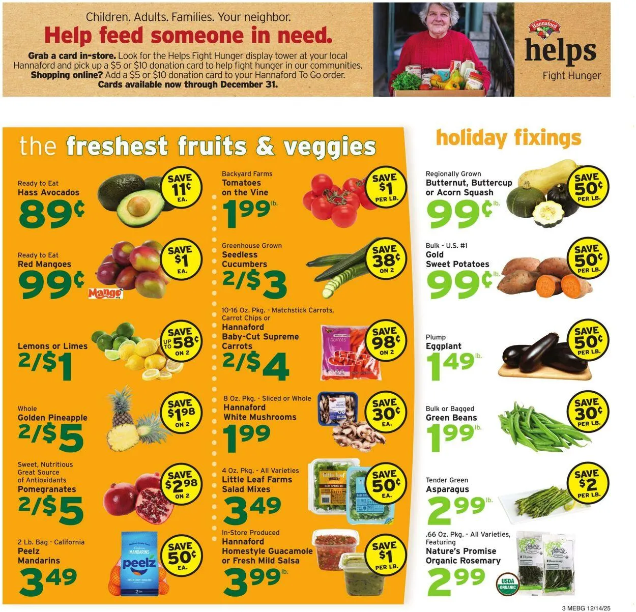 Weekly promotion Hannaford Current weekly ad spanning from December 14 to December 20 2025 - Page 3 for Catalogue 365