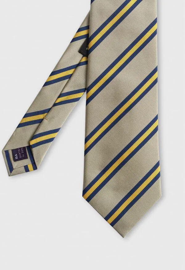 Woven Silk Regimental Stripe Tie