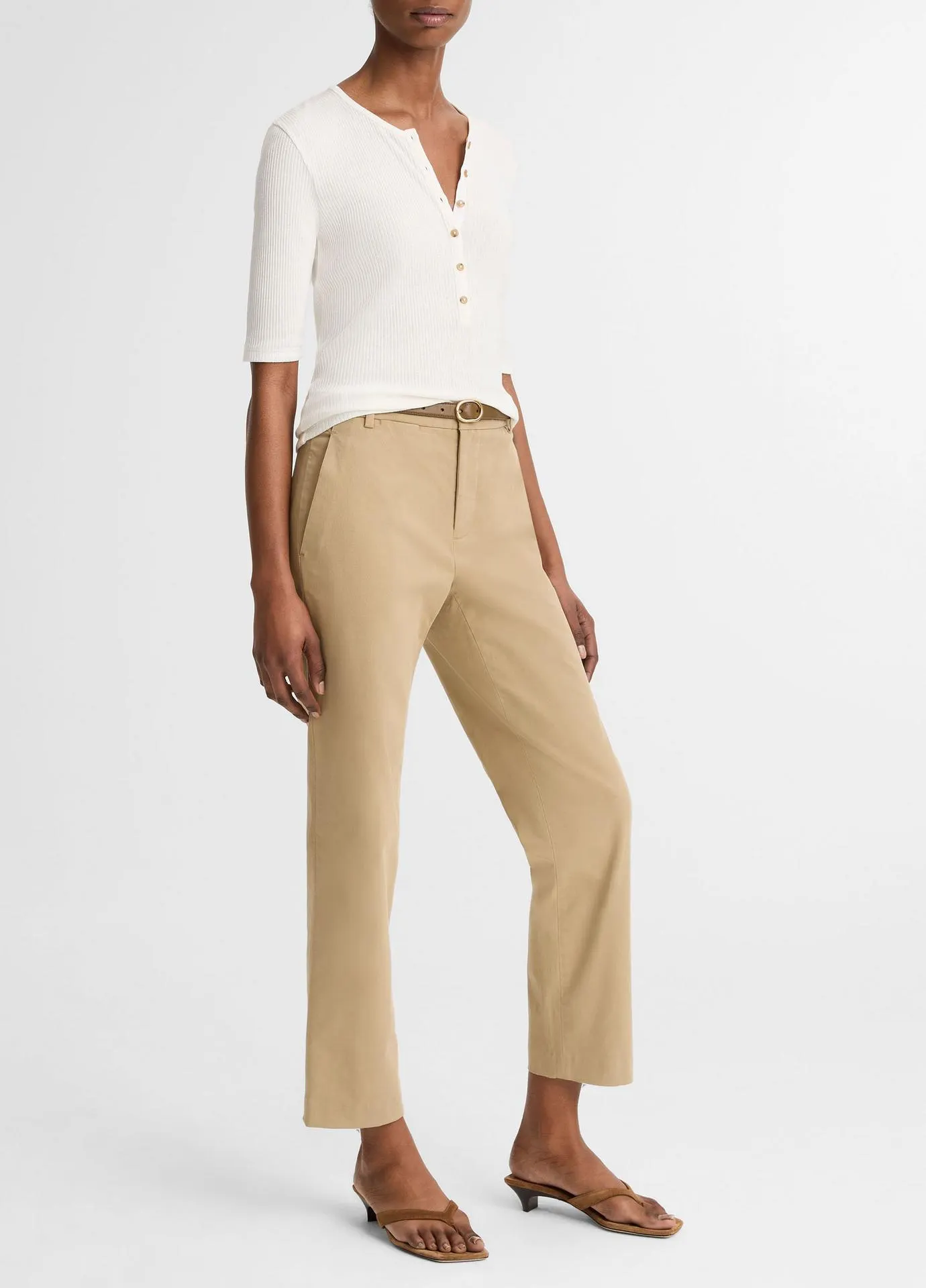 Avery Mid-Rise Italian Stretch-Cotton Chino Pant