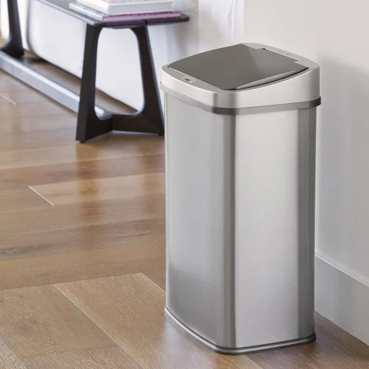 Steel Motion Sensor Trash Can - 13.2 Gallons