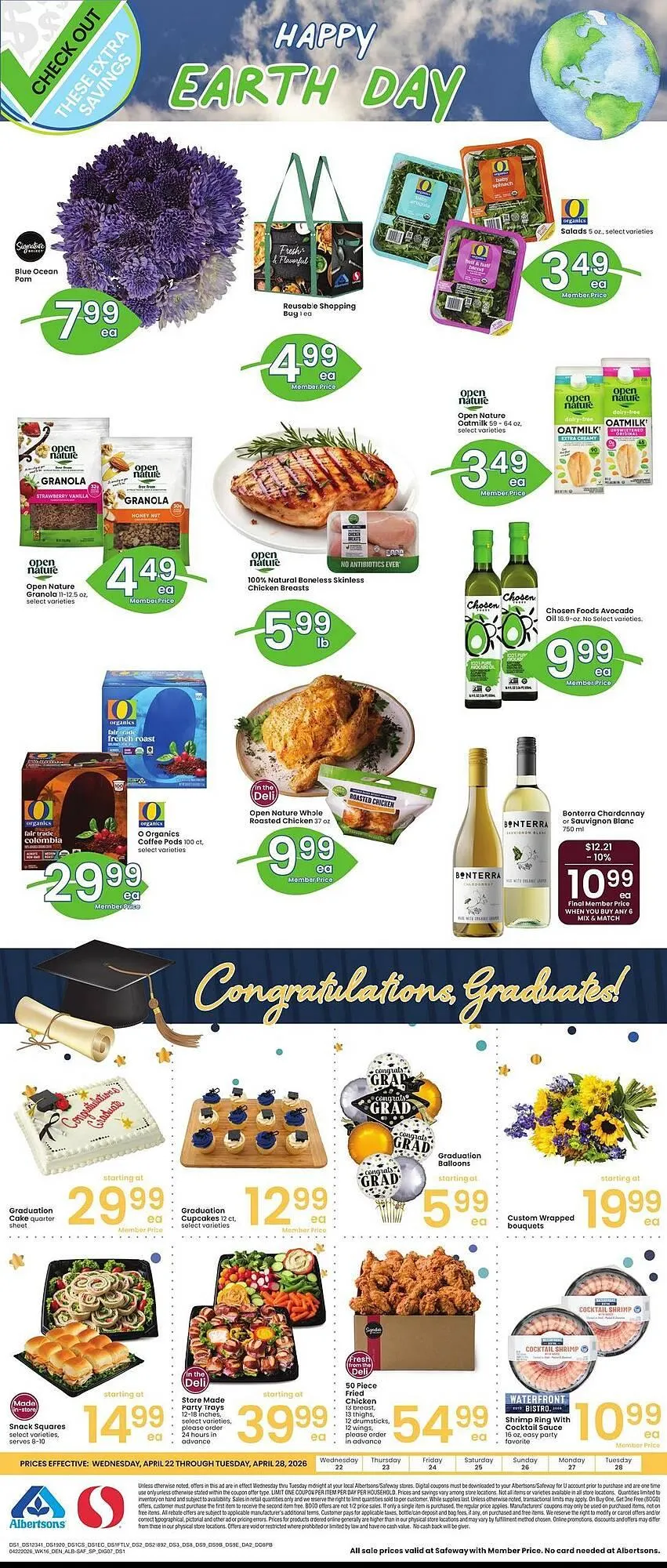 Weekly promotion Safeway weekly ad spanning from April 22 to April 28 2026 - Page 1 for Catalogue 365