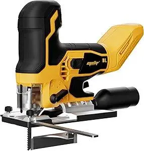 Cordless Jig Saw Compatible with Dewalt 20V MAX Battery (Tool Only), Brushless Orbital Tool w/ 3800 SPM Blade Speed, 6 Variable Speed, Bevel Angle (0°-45°), 4 Orbital Settings, LED Light