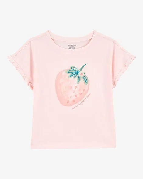 Baby Short-Sleeve Strawberry Fashion Top
