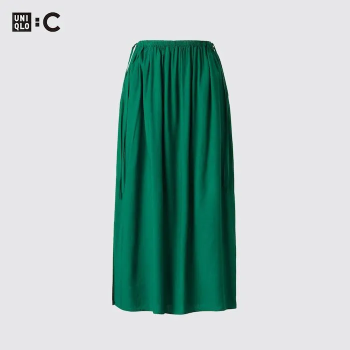Gathered Long Skirt