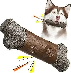 Dog Chew Indestructible Toy for Large Aggressive Chewers Extra-Large Breed Dogs Tough Enduring Boredom Stimulating Squeak Toys Interactive Teeth Indoor/Outdoor