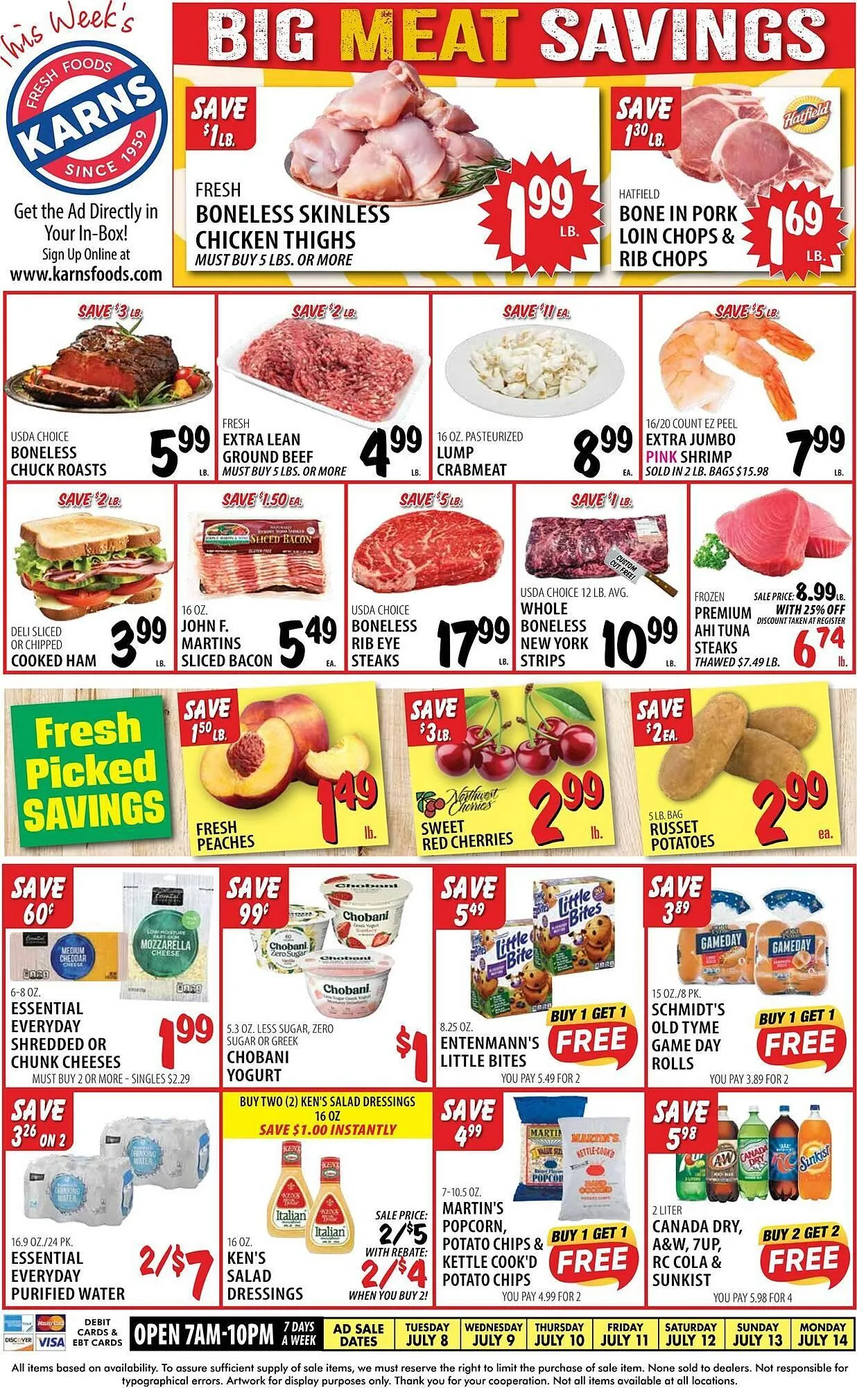 Weekly ad Karns Weekly Ad from July 8 to August 5 2025 - Page 1