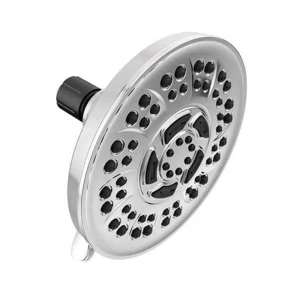 8-Spray Patterns 1.75 GPM 6 in. Wall Mount Fixed Shower Head in Chrome
