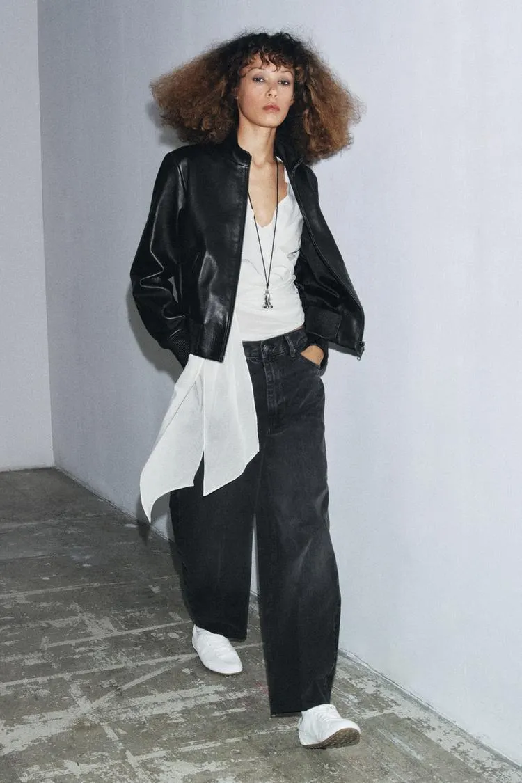 ZW COLLECTION HIGH-WAISTED TAPERED JEANS