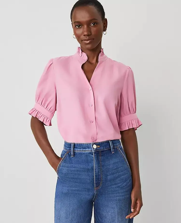 Ruffle Collar Shirt