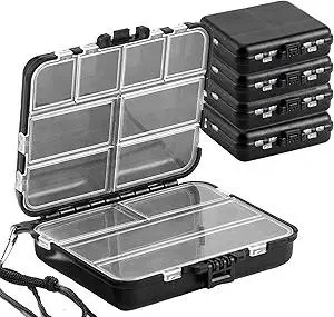 5 Pack Mini Plastic Tackle Boxes for Small Tackle Box Organizer, Ideal for Fishing Storage Containers, Kayak Fly Boxes Large
