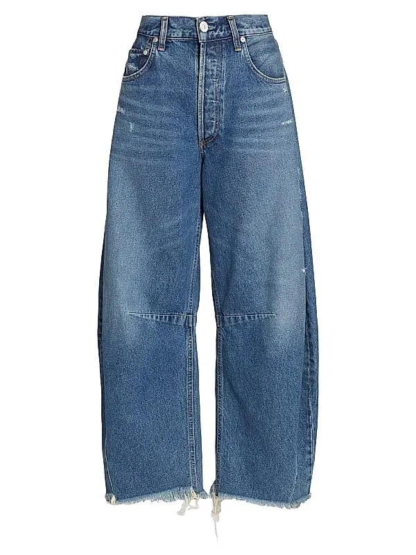 Horseshoe Straight Wide-Leg Jeans