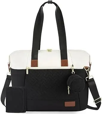 LOVEVOOK Diaper Bag Tote, Large Baby Diaper Bag Waterproof Travel Diaper Tote with Changing Pad