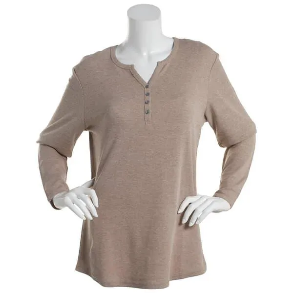 Plus Size Architect® Long Sleeve Solid Henley Thermal