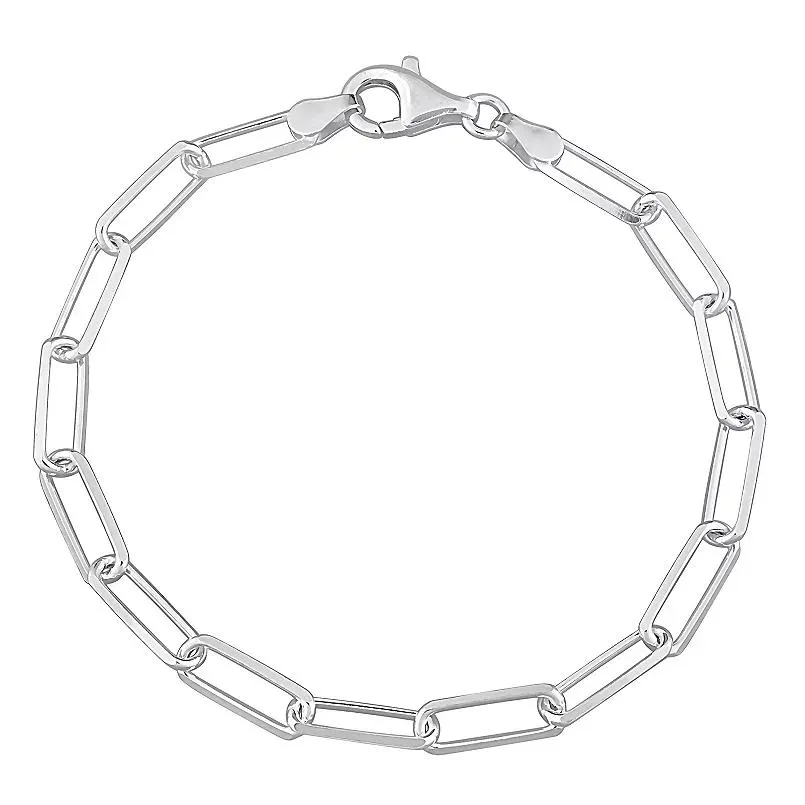 Stella Grace Sterling Silver 5 mm Paper Clip Link Chain Bracelet