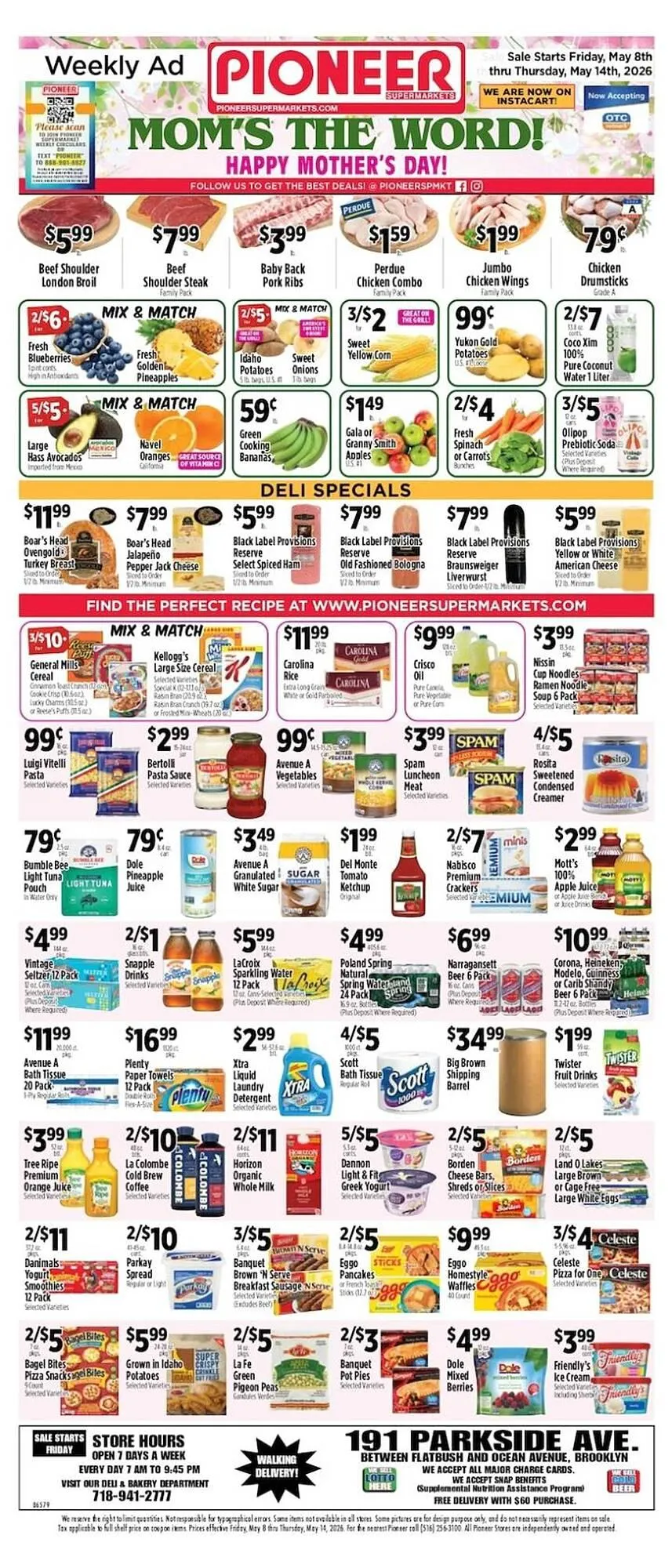 Weekly ad Pioneer Supermarkets weekly ad from May 8 to May 14 2026 - Page 1