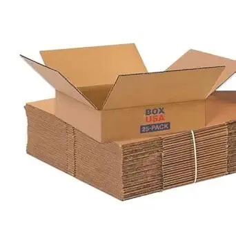 BOX USA Shipping Boxes Flat 16"L x 16"W x 6"H, 25-Pack | Corrugated Cardboard Box for Packing, Moving and Storage