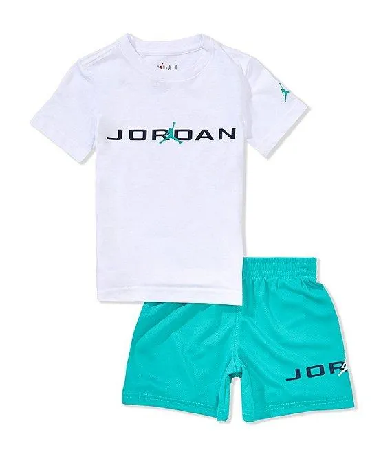 Little Boys Short-Sleeve Baseline Jersey-Knit T-Shirt & Matching Mesh Shorts Set