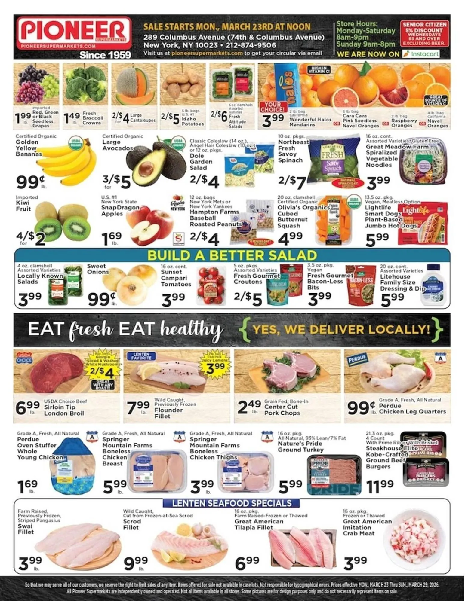 Weekly ad Pioneer Supermarkets weekly ad from March 23 to March 29 2026 - Page 1