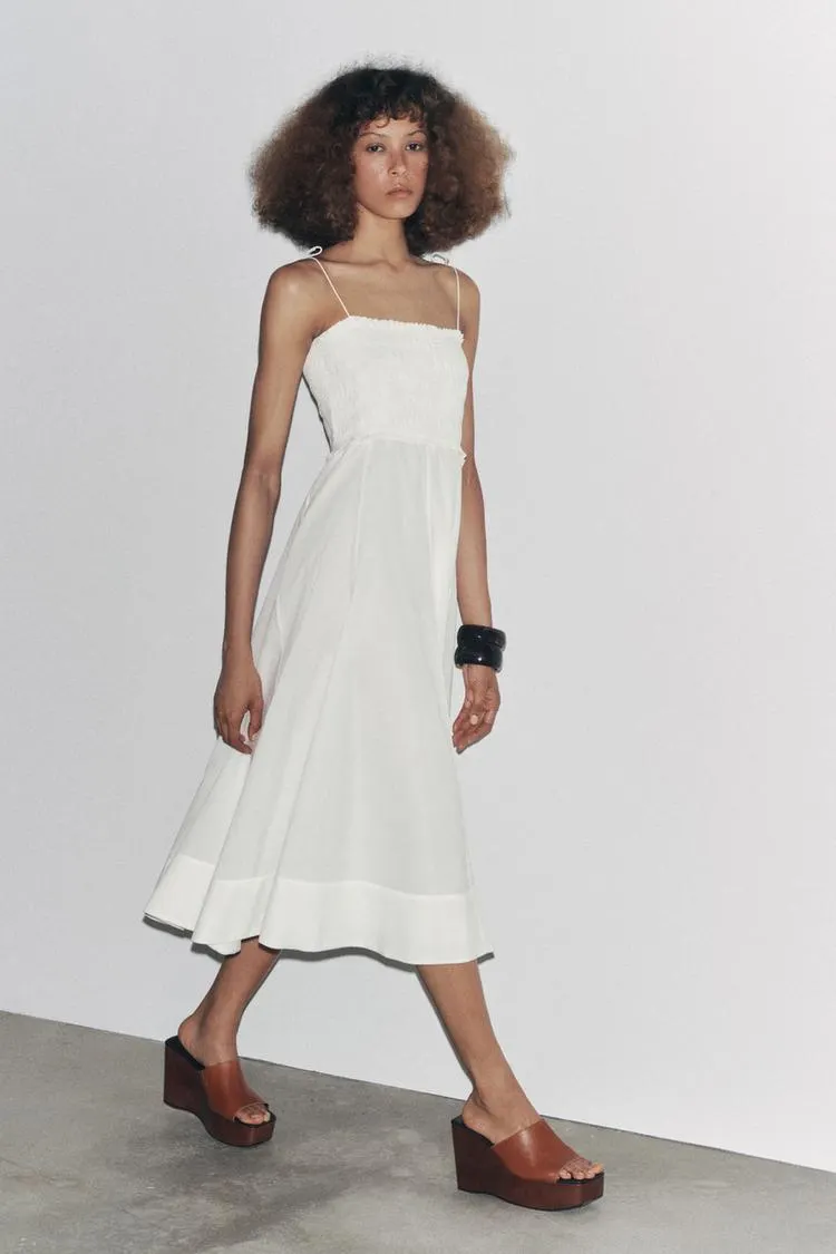 ZW COLLECTION COTTON MIDI DRESS