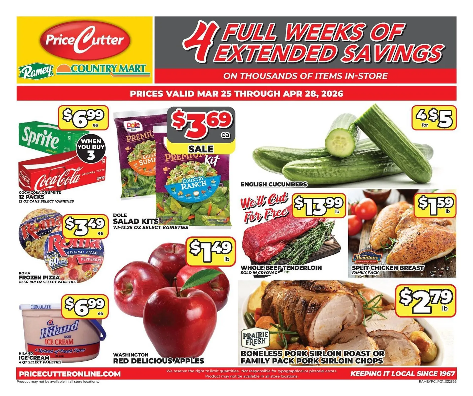 Weekly ad Price Cutter weekly ad from April 3 to April 28 2026 - Page 1