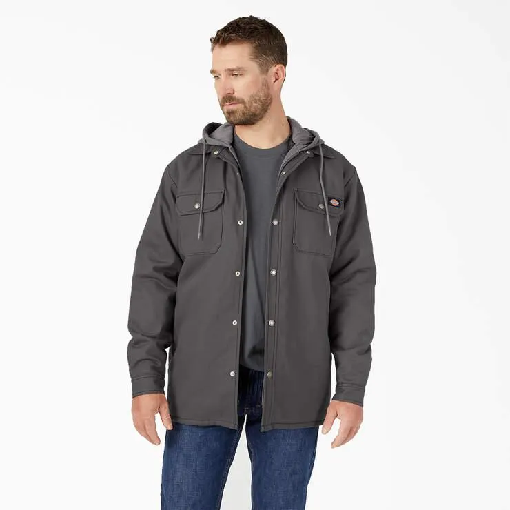 Water Repellent Duck Hooded Shirt Jacket